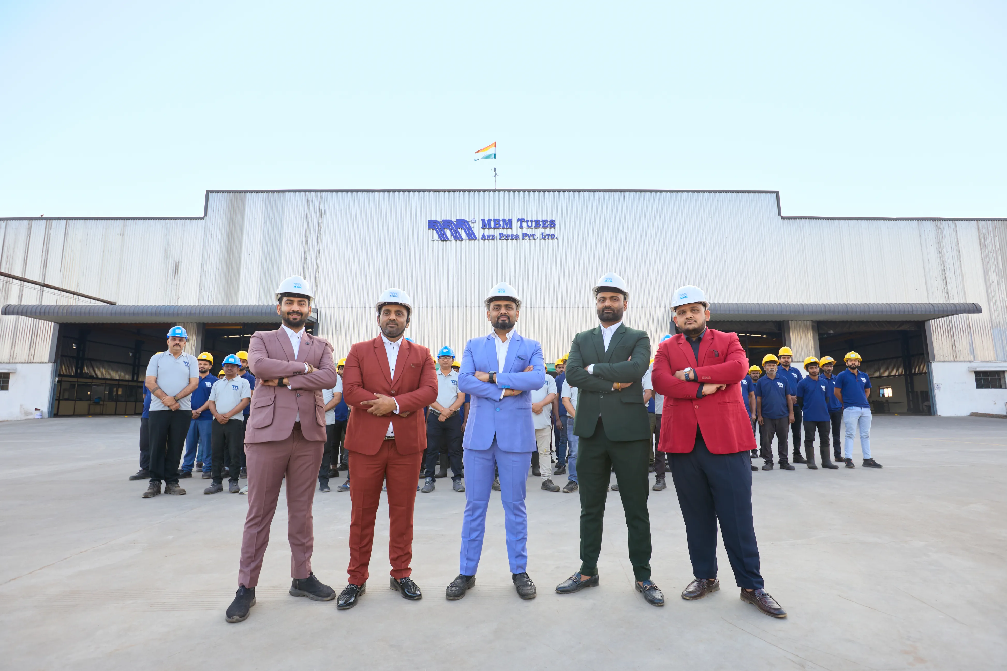 MBM Tubes stainless steel pipes and tubes manufacturing team and facility in India